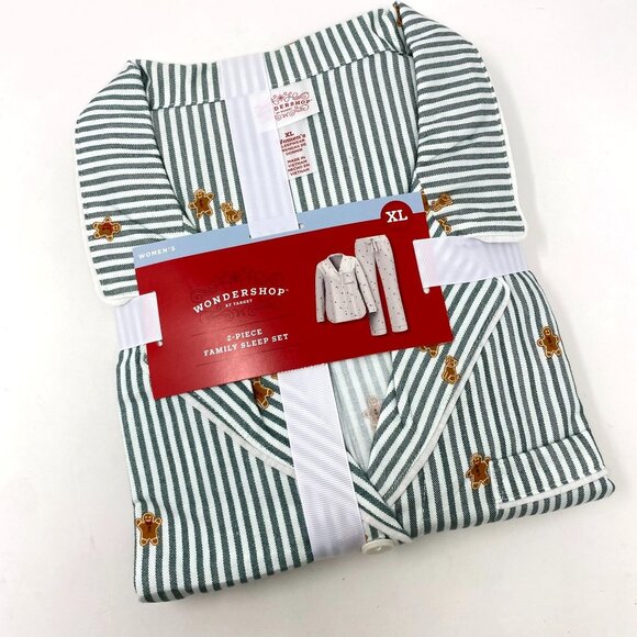 Target Women's Gingerbread Striped Flannel Long Sleeve Shirt Pants M, LG, XL - Picture 10 of 12